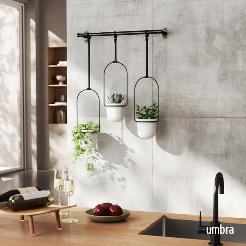 Umbra Triflora adjustable cords enable precise plant placement