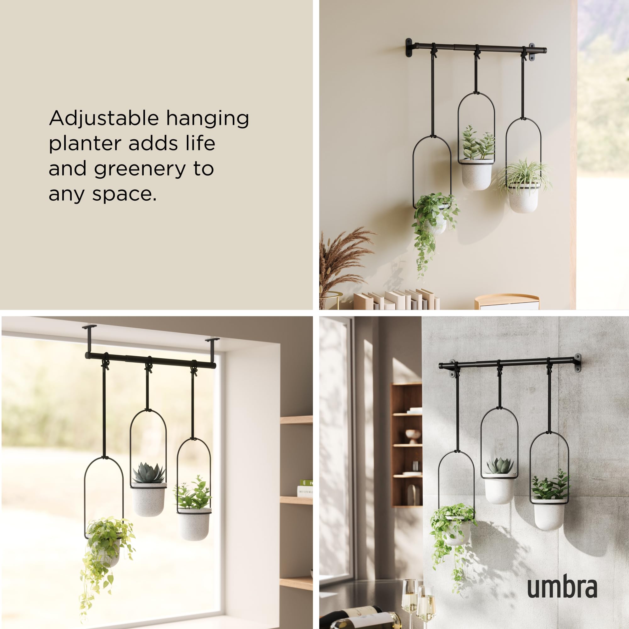 Umbra Triflora's recycled materials add natural texture to spaces