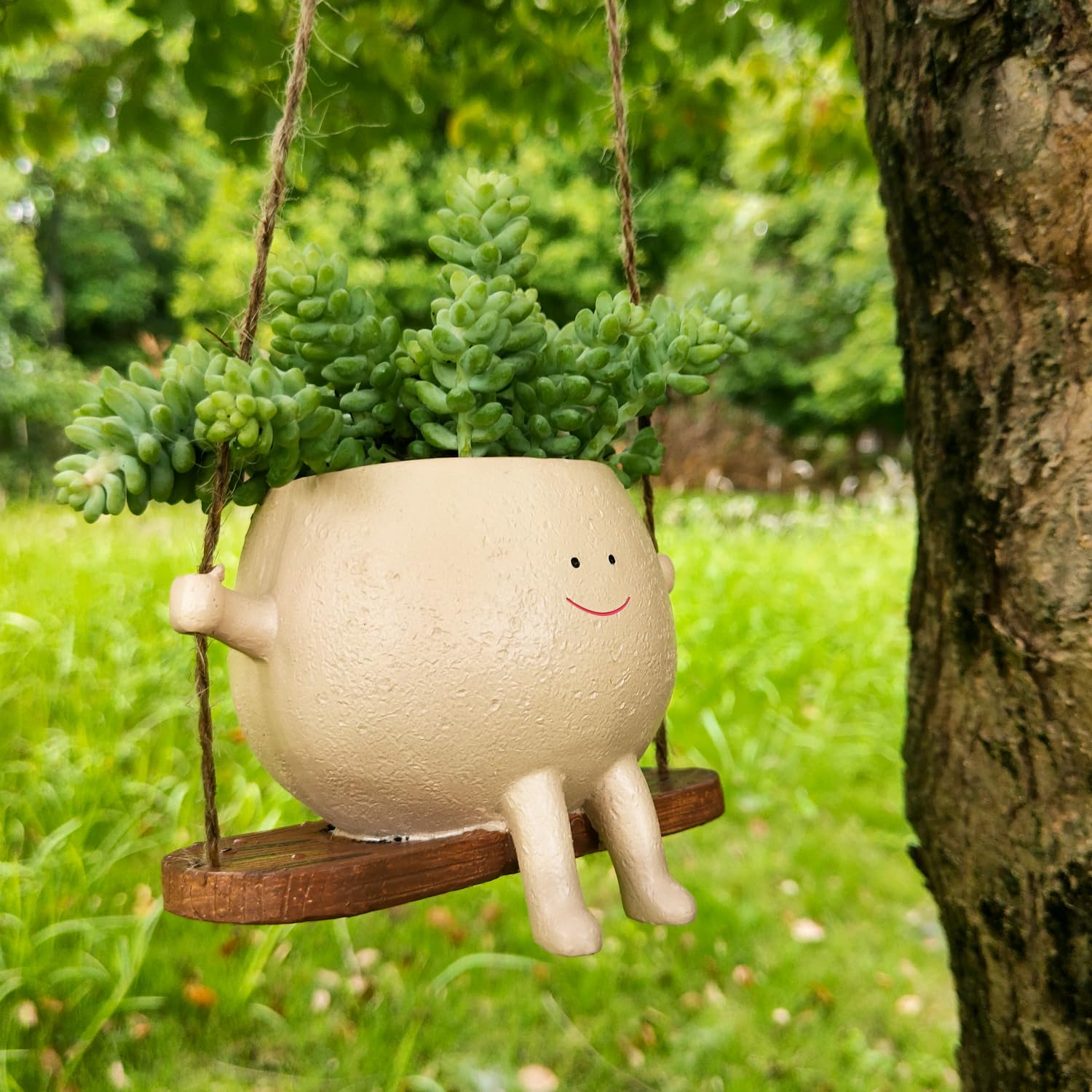 UMESONG swing face planter makes a thoughtful plant gift idea.