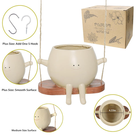 UMESONG planter with S-hook and string for easy hanging