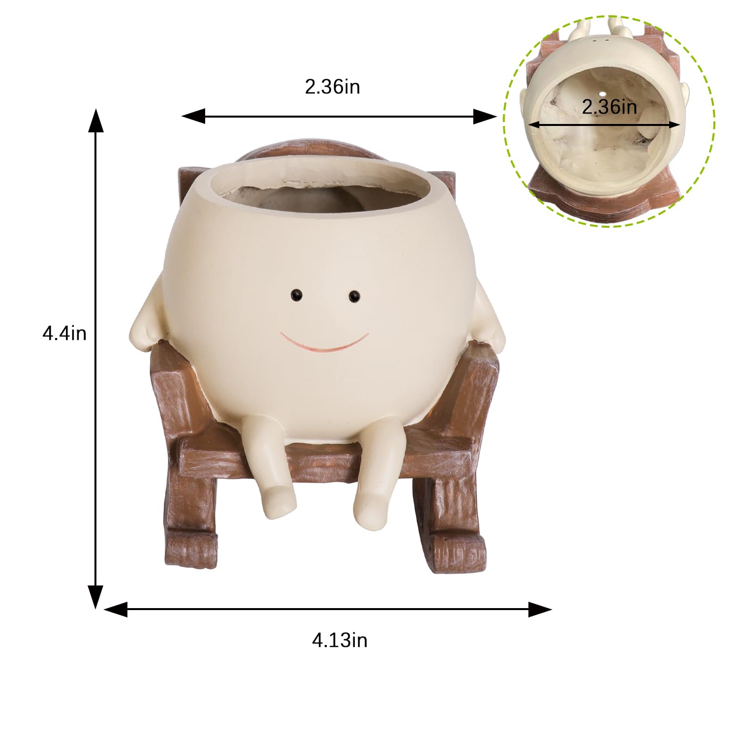 UMESONG Smily Face Planter Pot garden scene adds playful charm