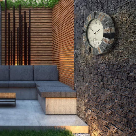 UMEXUS garden patio clock decor adds style while providing time visibility.