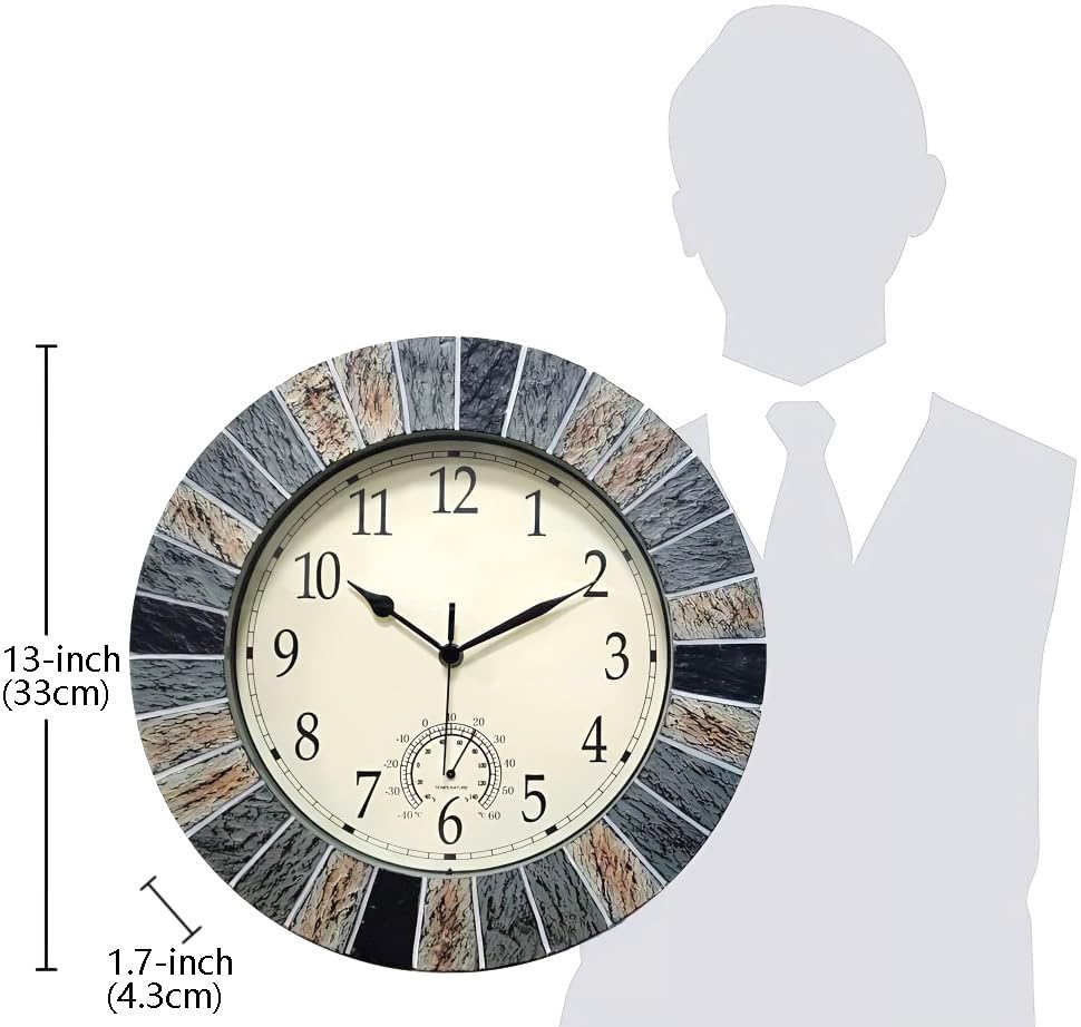 UMEXUS waterproof rear cover protects the clock mechanism from rain.