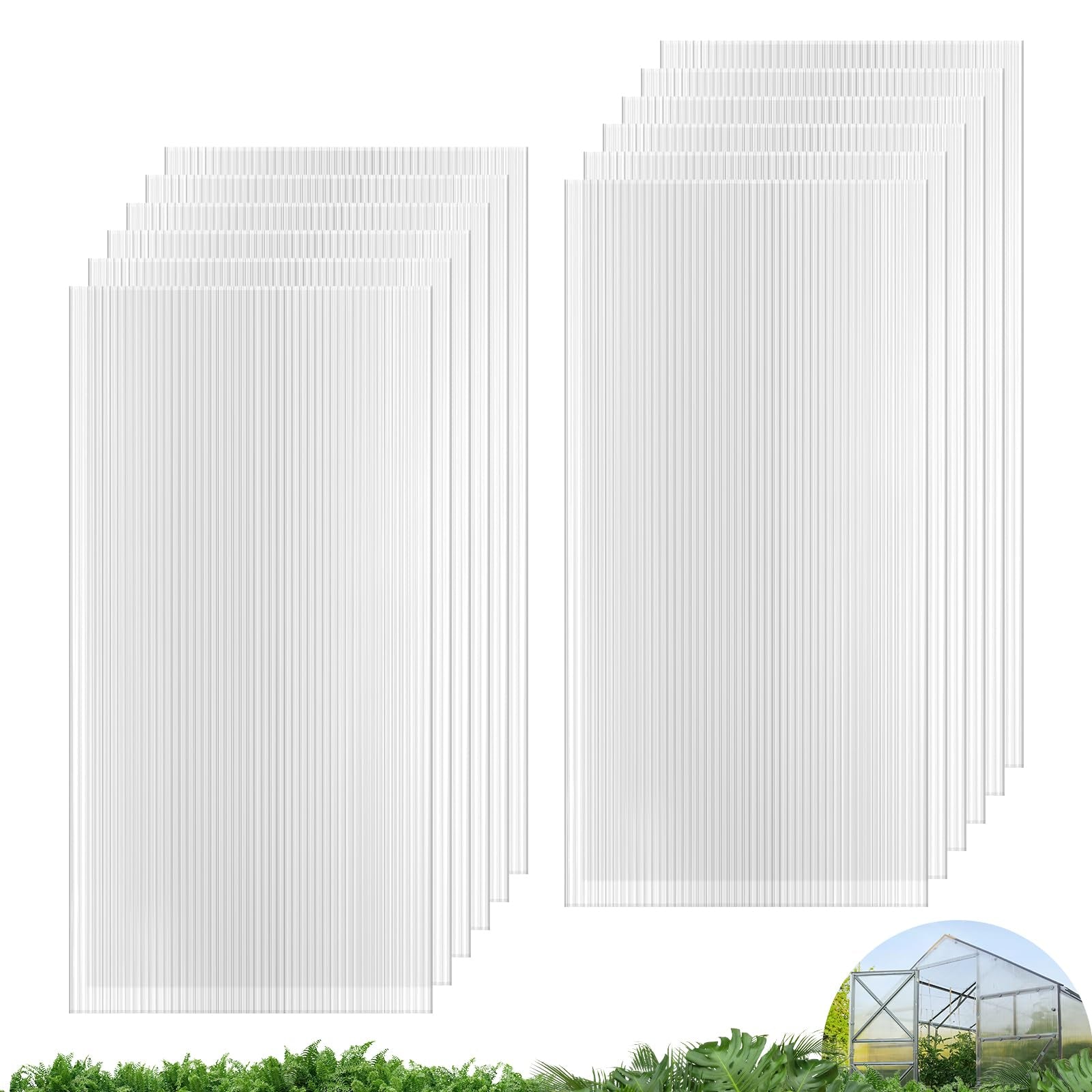 UMIG polycarbonate greenhouse panel, 4x2ft, durable and weather-ready.