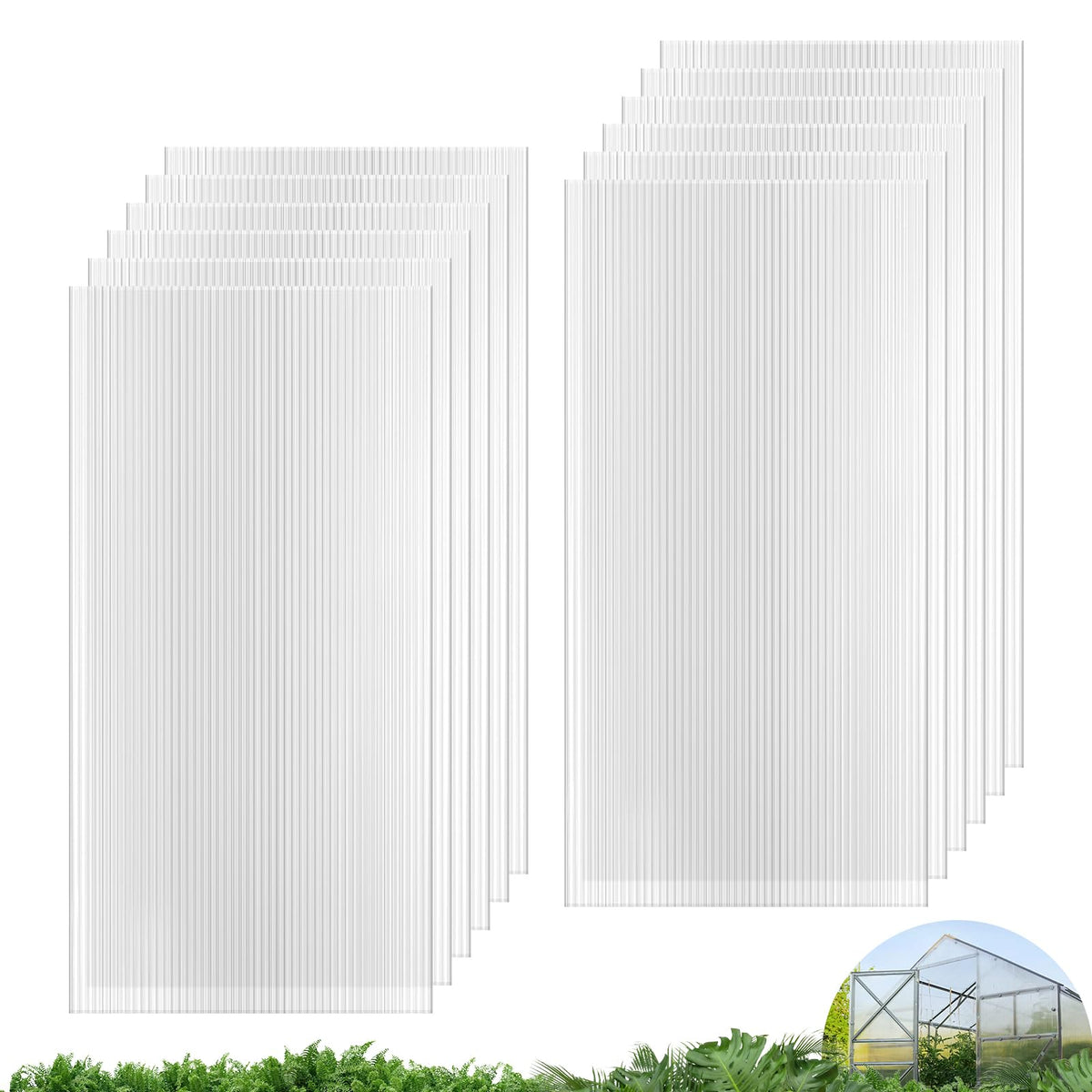 UMIG polycarbonate greenhouse panel, 4x2ft, durable and weather-ready.