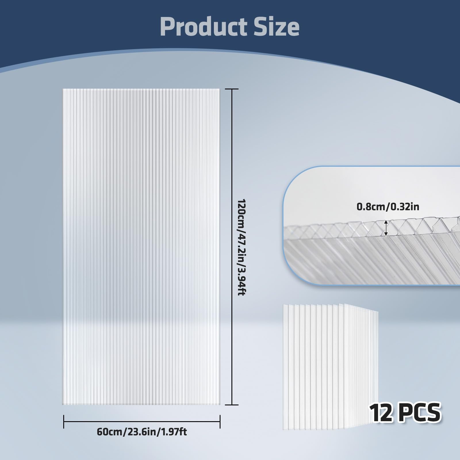 UMIG twin-wall sheet with dual UV coating for lasting clarity.