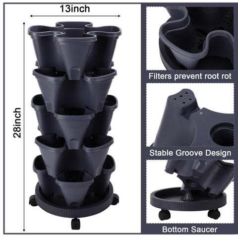 Umigy planters with wheels shown, easy to reposition indoors or outdoors.
