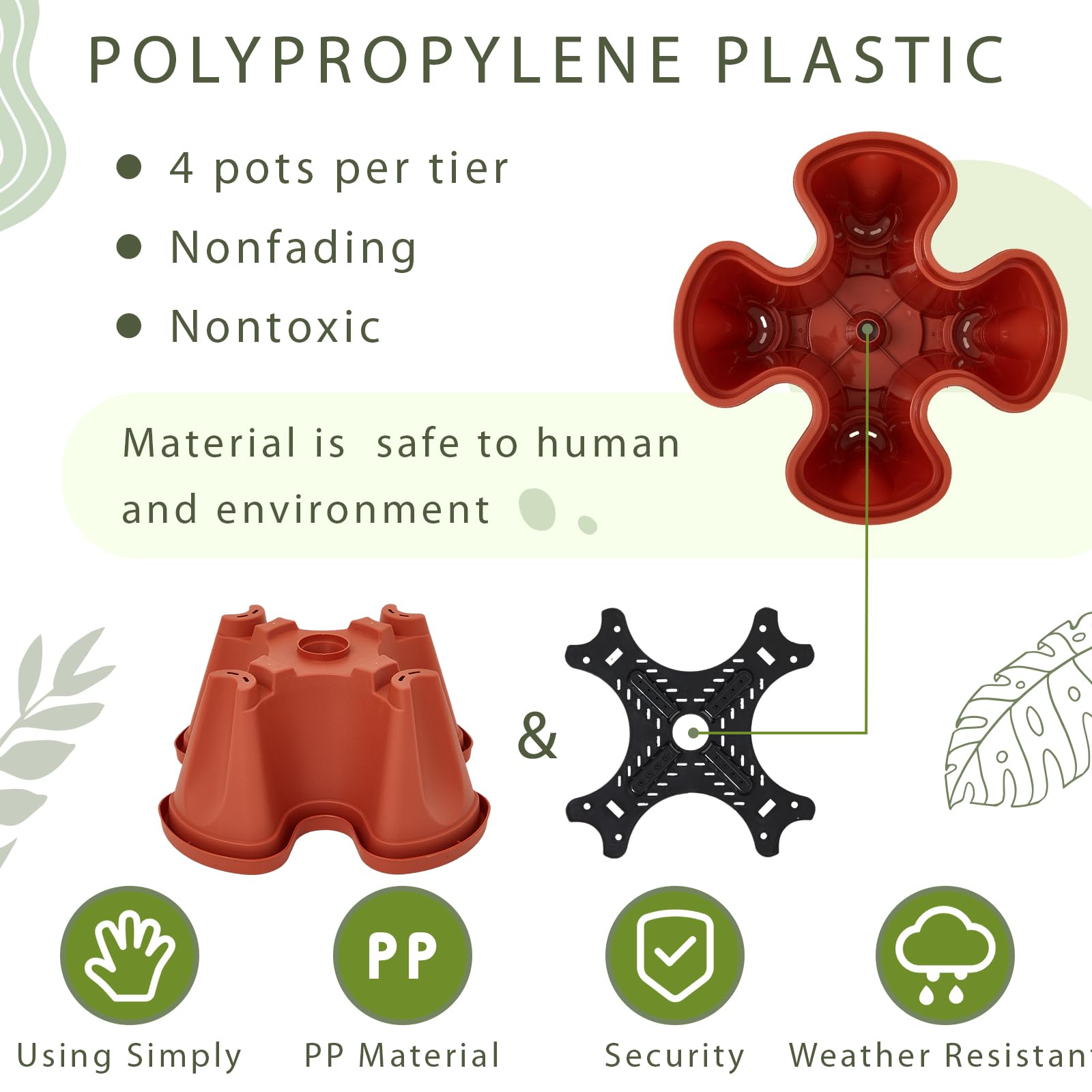 Umigy indoor-outdoor planter durability with fade-resistant PP material
