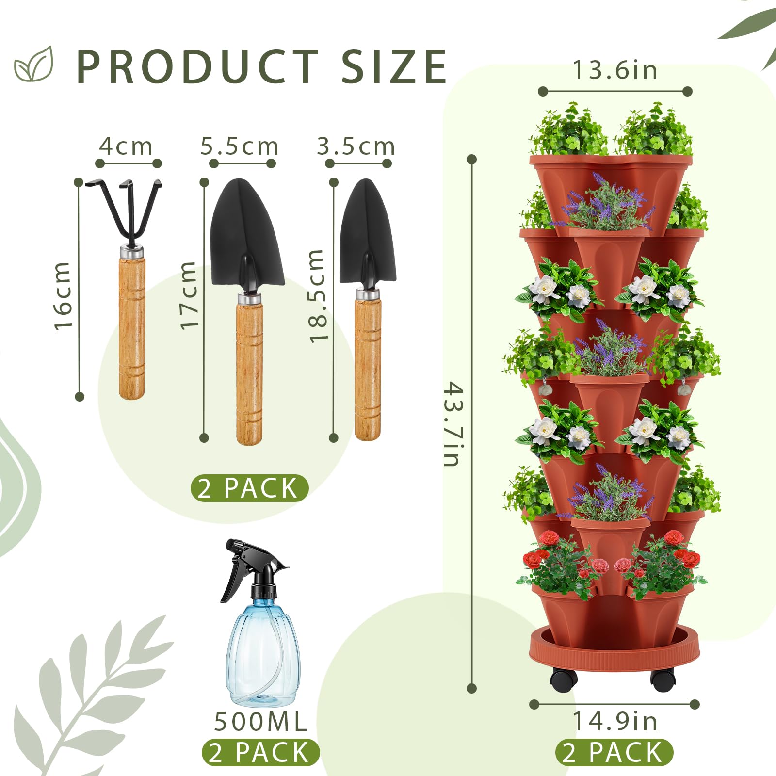 Umigy stackable planter assembly close-up showing modular design