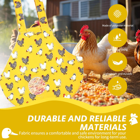Umisun chicken holder bag in yellow mix color ready for transport.