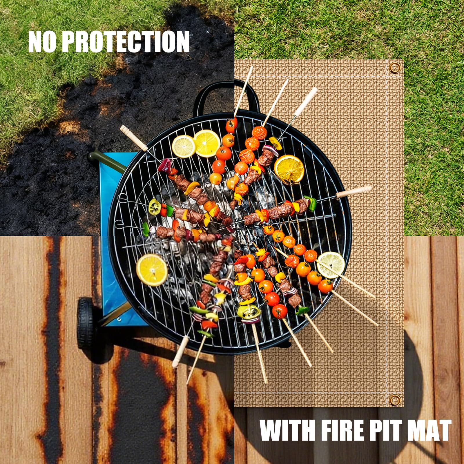 UMONIE tent stove mat ready for camping and tent heating setups.
