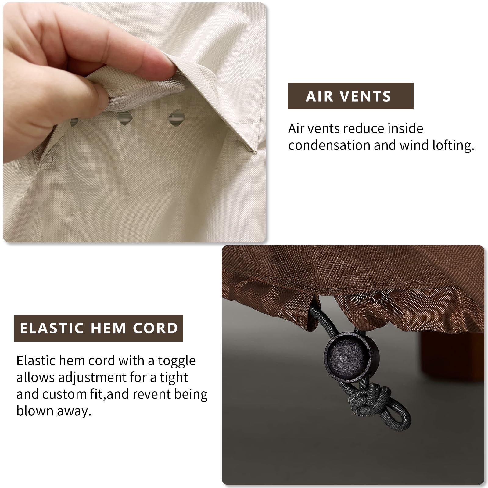 UNARK outdoor chair cover keeps swivel furniture looking fresh year-round.