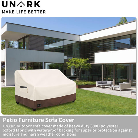 UNARK fabric close-up with laminated undercoating for water resistance.