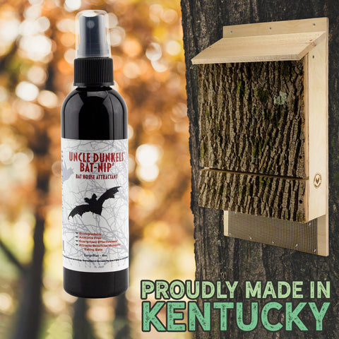 Uncle Dunkels Bat-Nip' Spray enhances backyard habitat appeal.