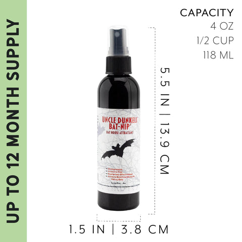Uncle Dunkels Bat-Nip' Spray packaging shown for safe storage and transport.