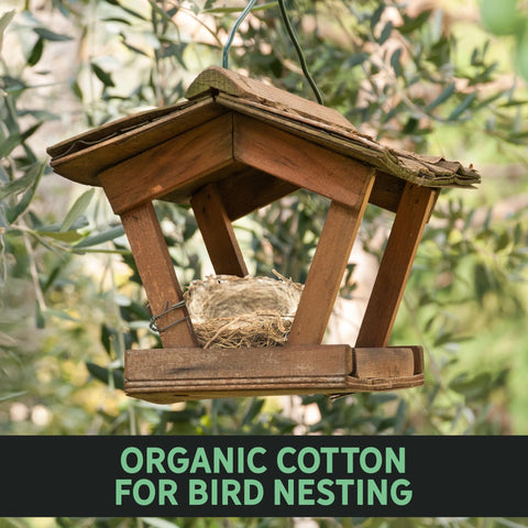 Uncle Dunkels handcrafted birdhouses line paired with cotton refills for a cohesive setup.