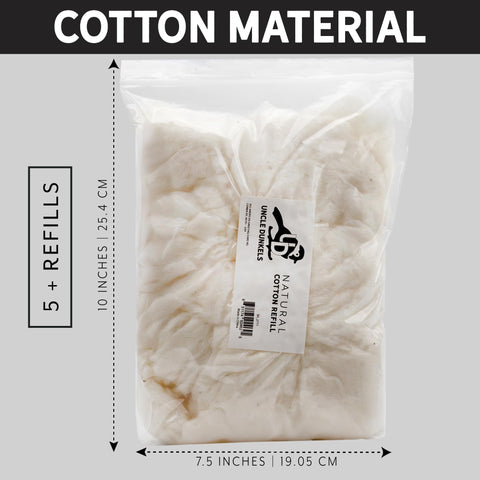 Uncle Dunkels cotton refill ideal for pollinator garden setups and wildlife care.