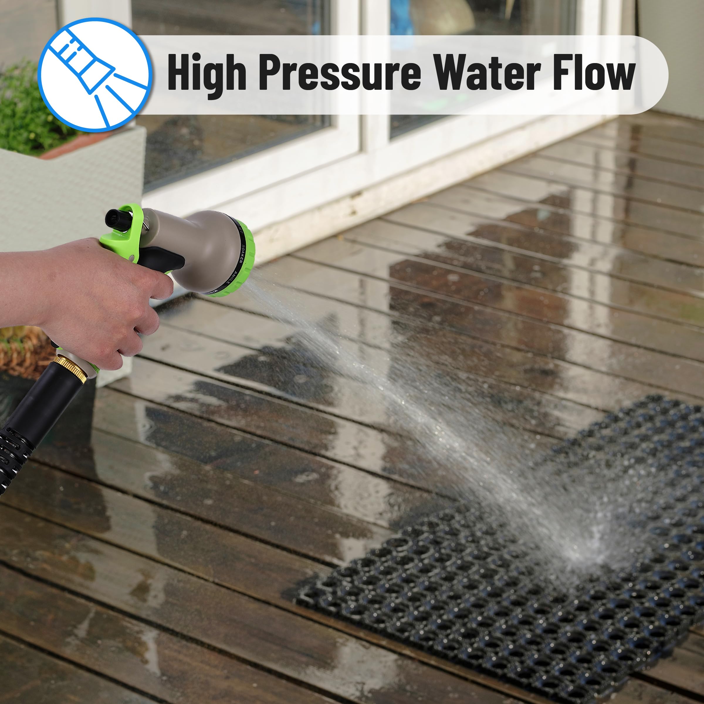 UNCO 50ft reach supports effortless watering across larger yards.