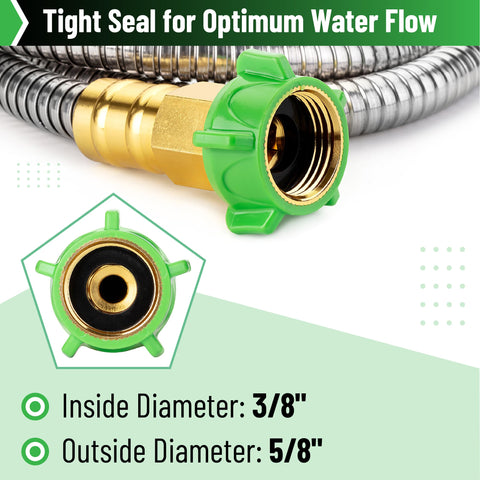 UNCO brass nozzle with four spray settings for versatility.
