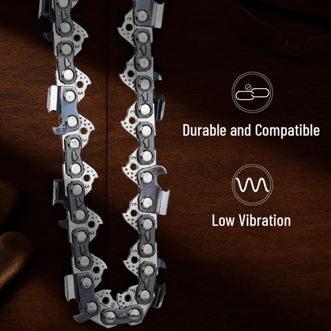 UNCO chainsaw chain low-kickback design enhances safety during use
