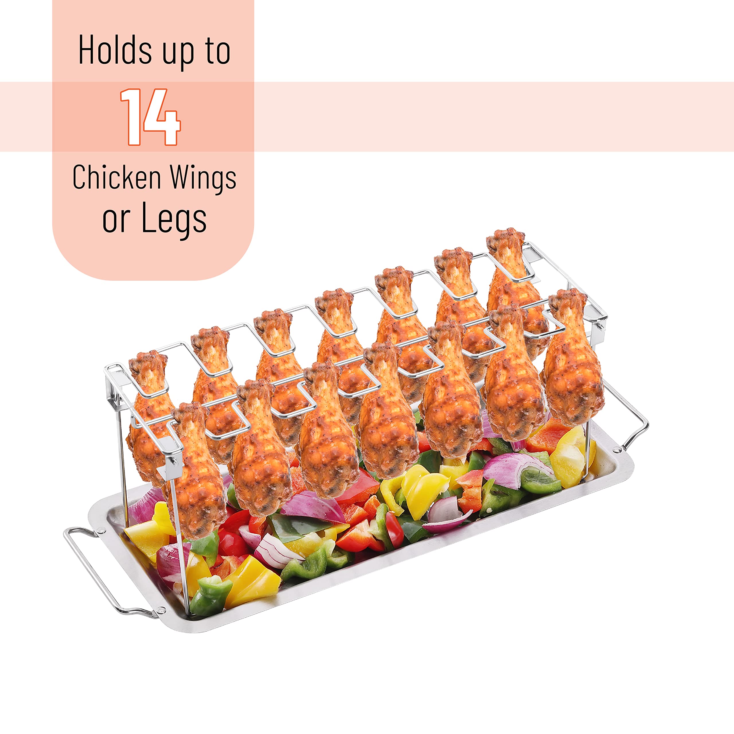 UNCO chicken wings rack holds wings evenly without flipping mid-cook