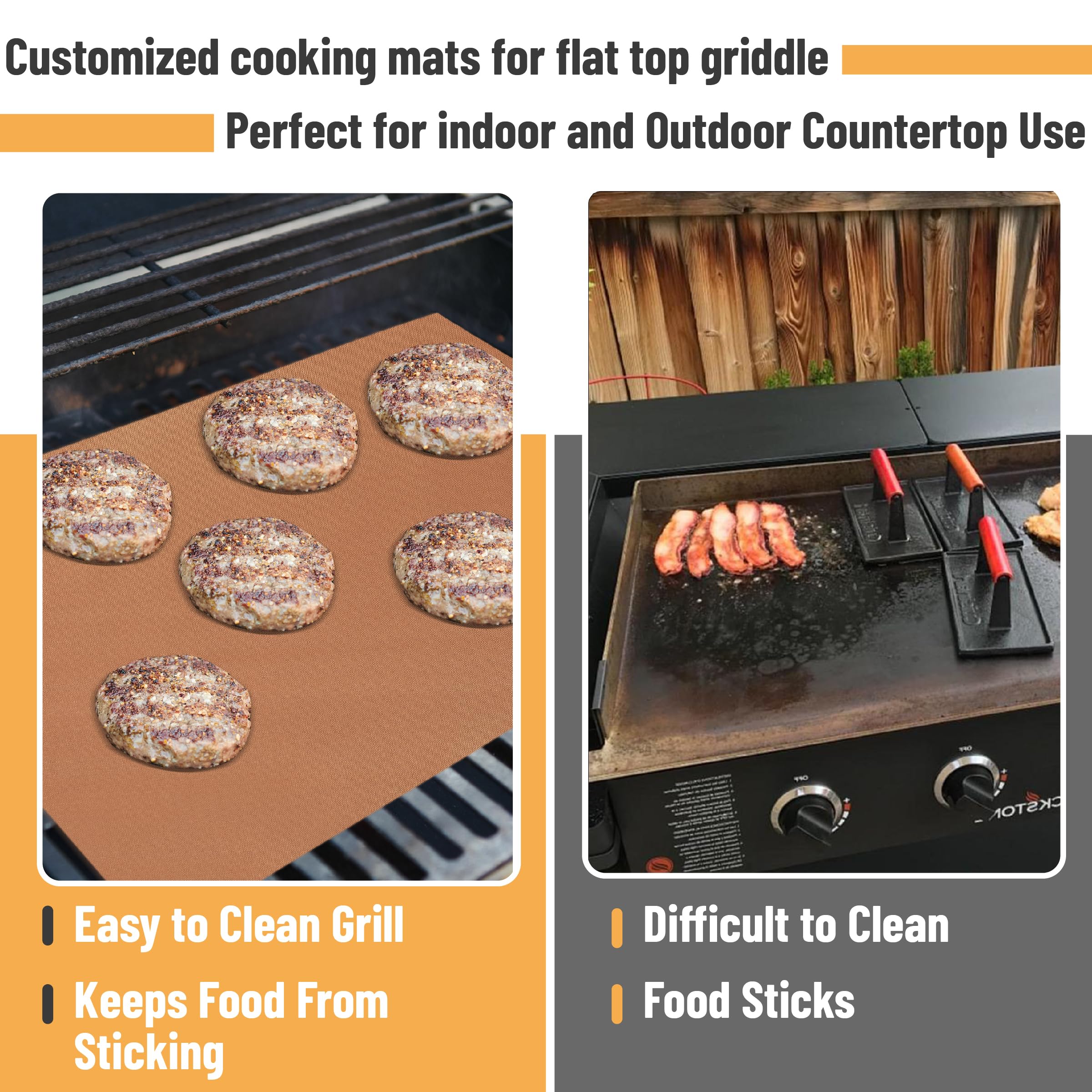 UNCO copper grill mats protect the grill from spills during cooking