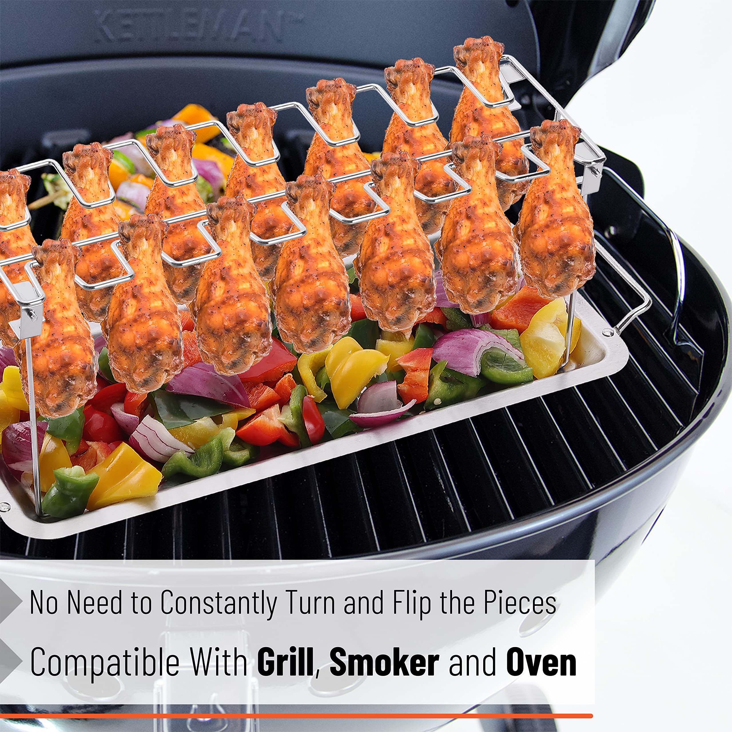 UNCO dishwasher-safe grill rack for quick cleanup after cooking