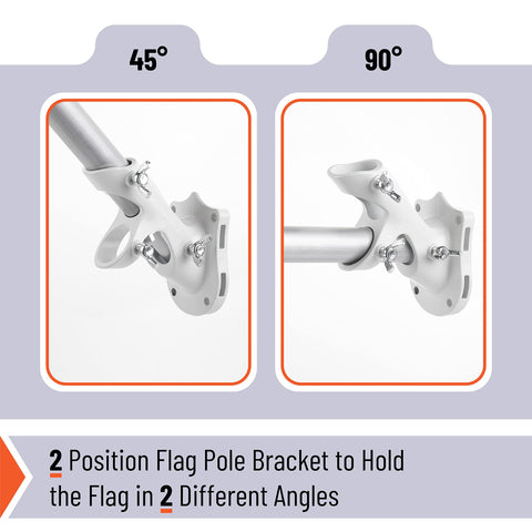 UNCO flag pole holder white finish adds elegant touch to any home exterior.