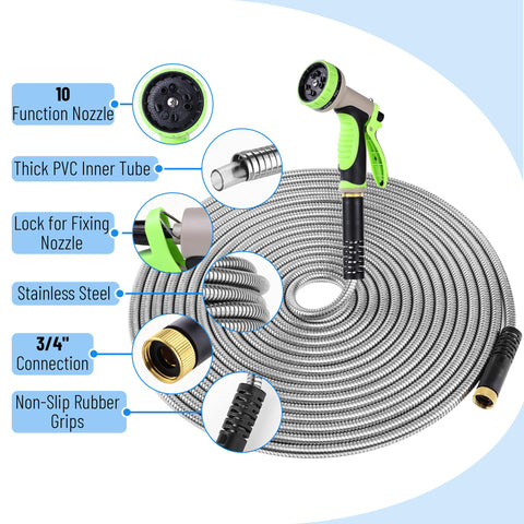 UNCO hose includes 3 extra washers for secure, leak-free connections.
