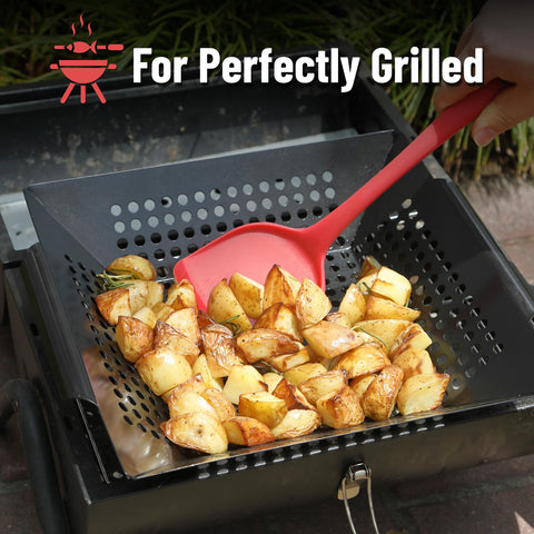 UNCO grill basket perforated design enabling even cooking.