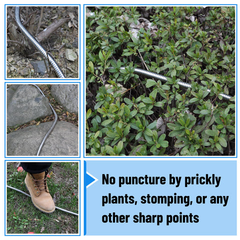 UNCO flexible hose design enables easy maneuvering around plants and borders.