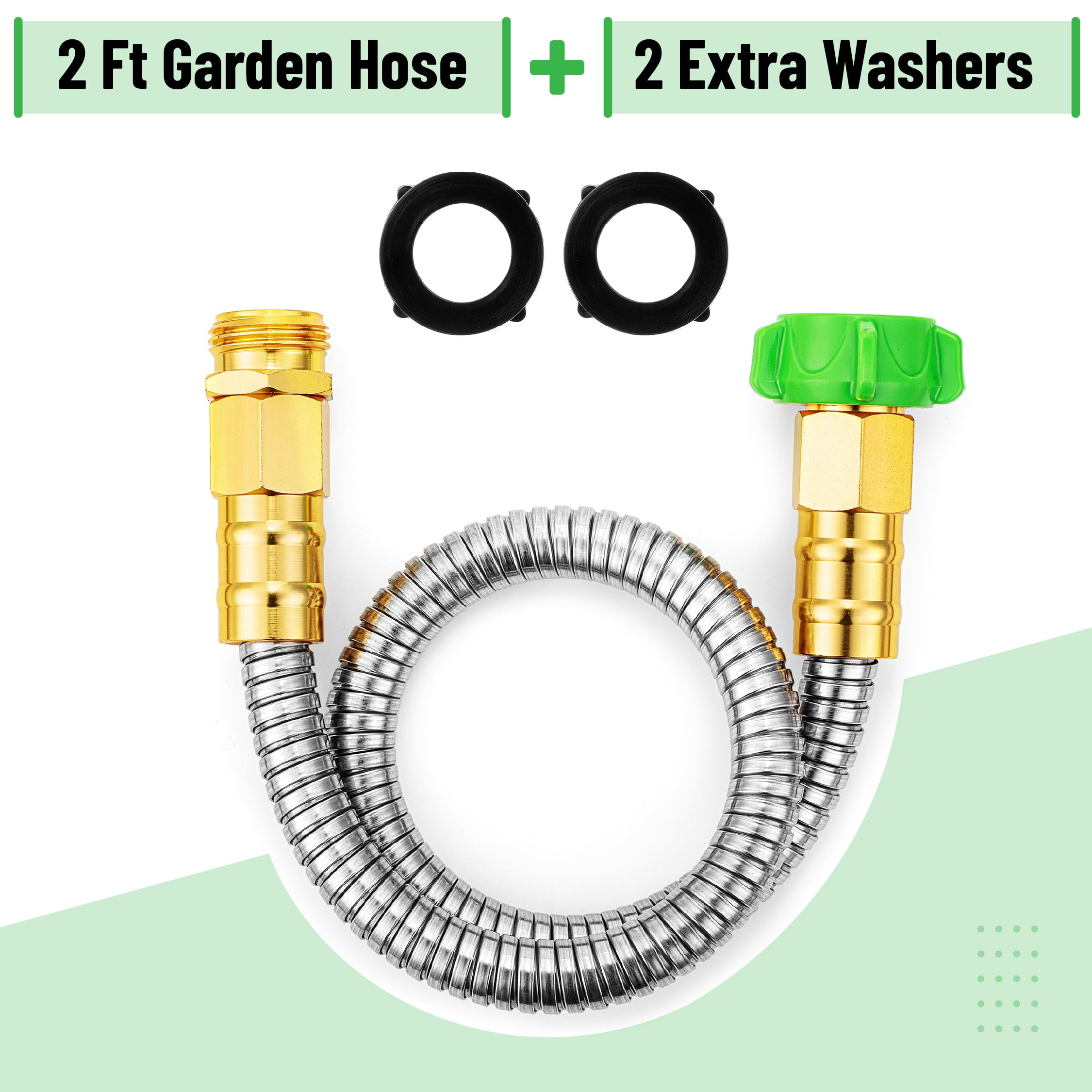 UNCO kink-free design with brass fittings supports steady water flow with no tangling