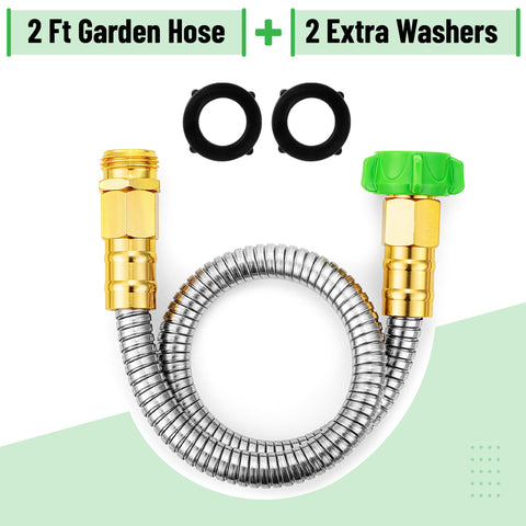 UNCO kink-free design with brass fittings supports steady water flow with no tangling