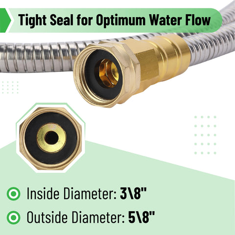 UNCO kink-resistant hose demonstrates flexible placement around plants.