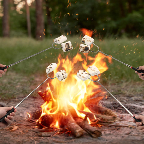 UNCO marshmallow roasting sticks ready for bonfires and family camping traditions.