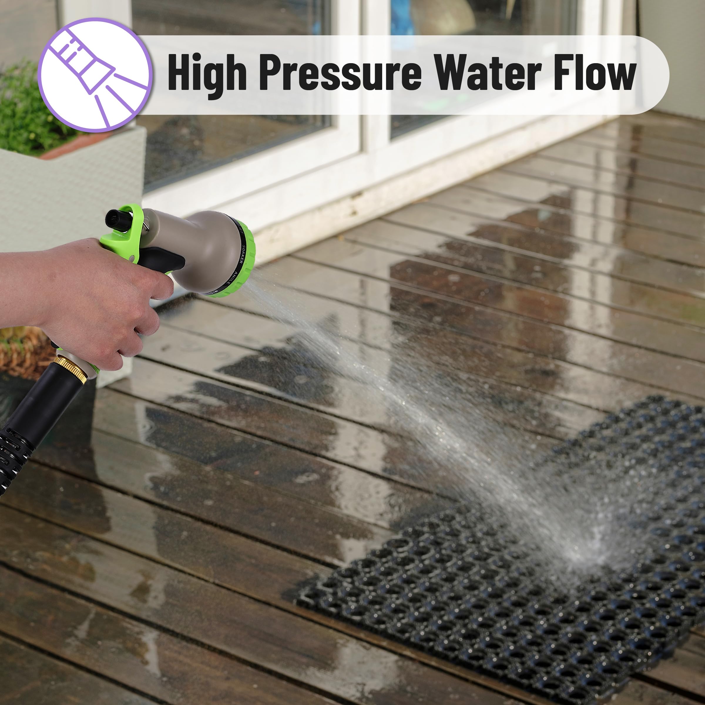 UNCO lightweight metal hose easy to maneuver around a patio
