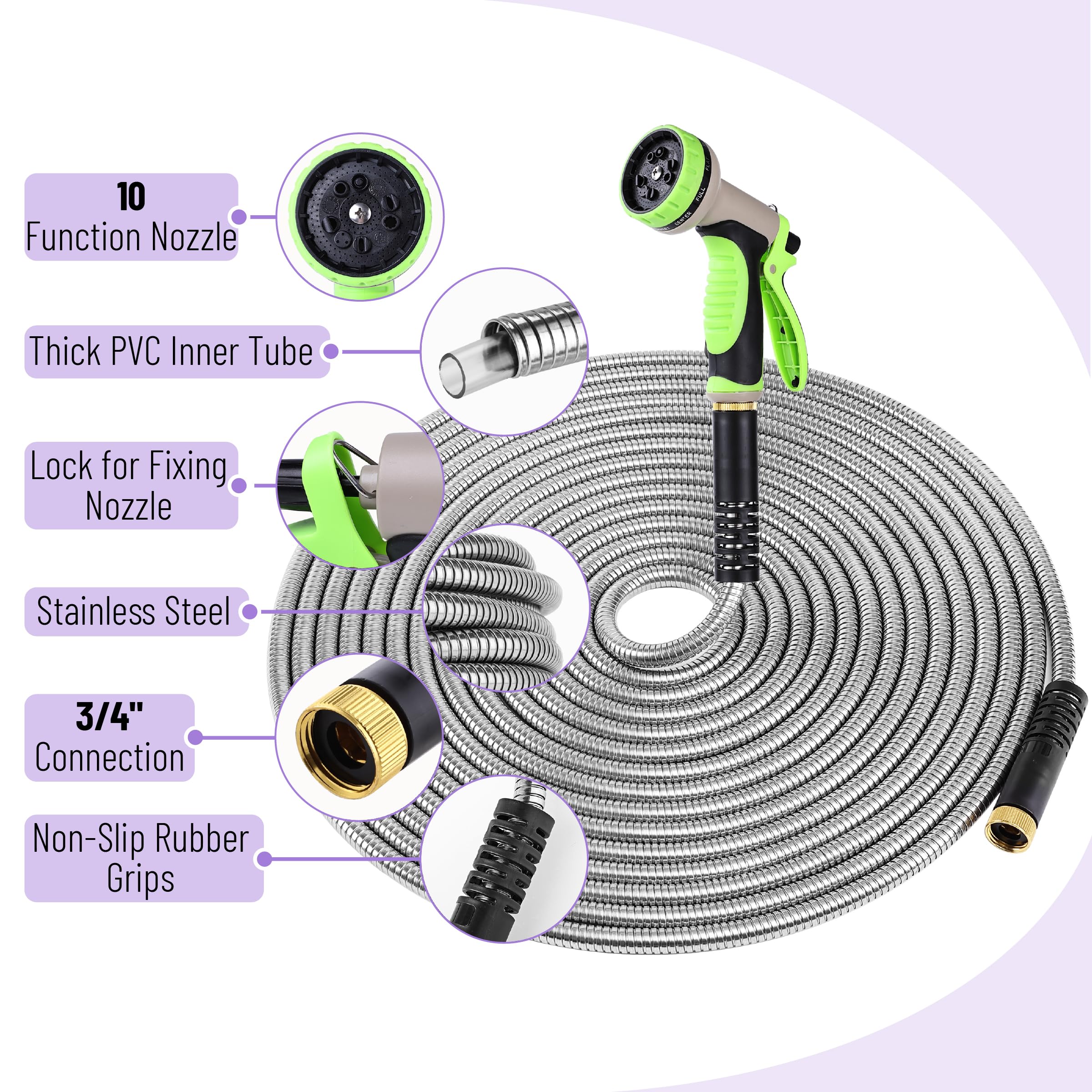 UNCO puncture-resistant hose ready for rugged outdoor use