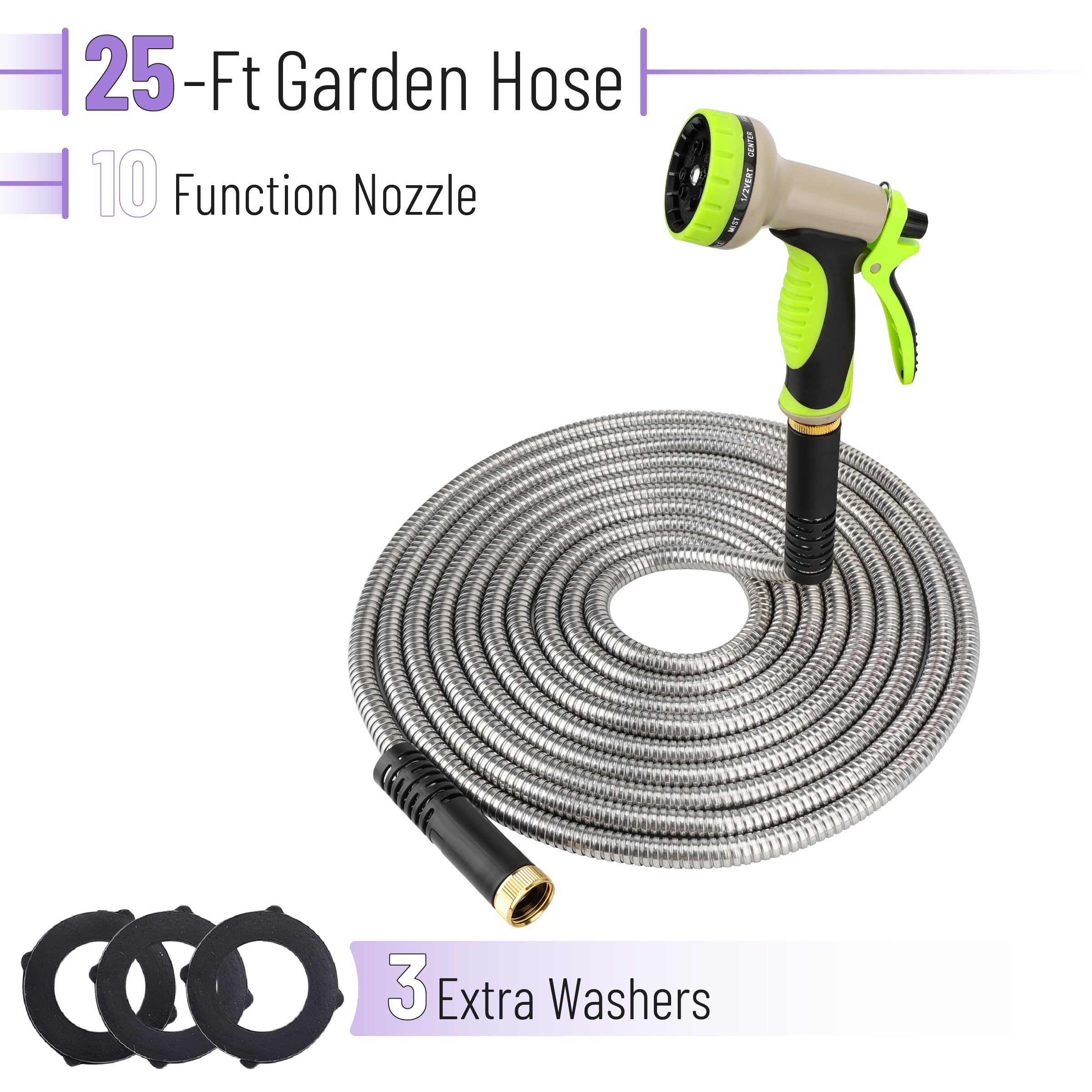 UNCO stainless steel construction hose withstands outdoor conditions