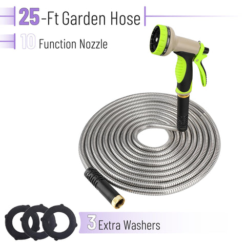 UNCO stainless steel construction hose withstands outdoor conditions