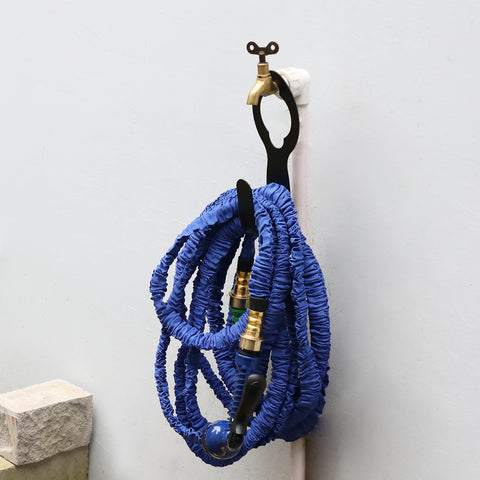 UNCO metal garden hose hanger secure hose support for organized storage.