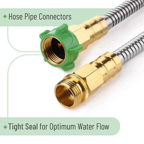 UNCO non-kink metal hose maintains smooth watering flow.