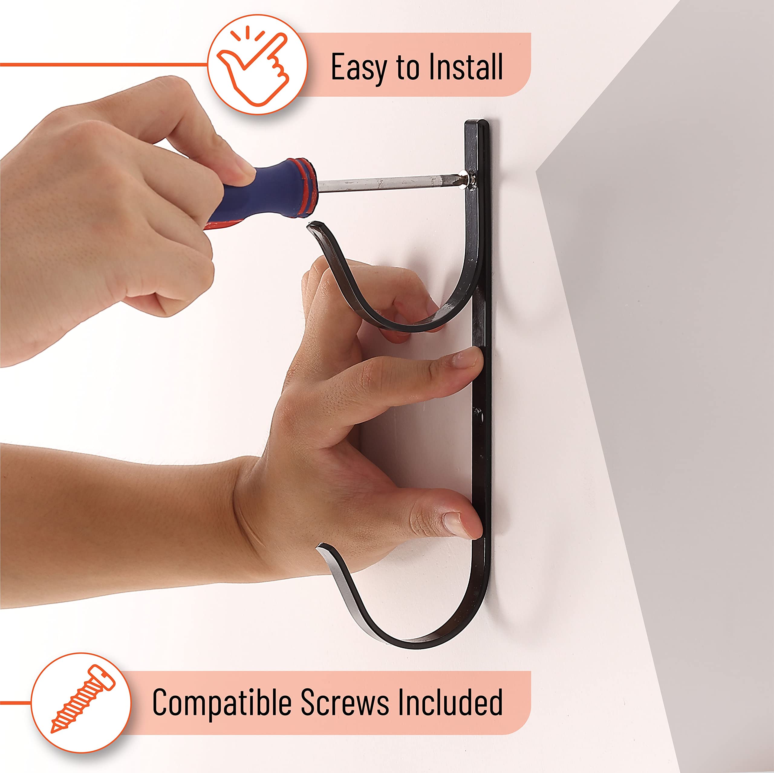 UNCO pool pole hanger with included screws for quick installation.