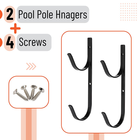 UNCO pool pole hanger wall mount secures poles on fences and walls.
