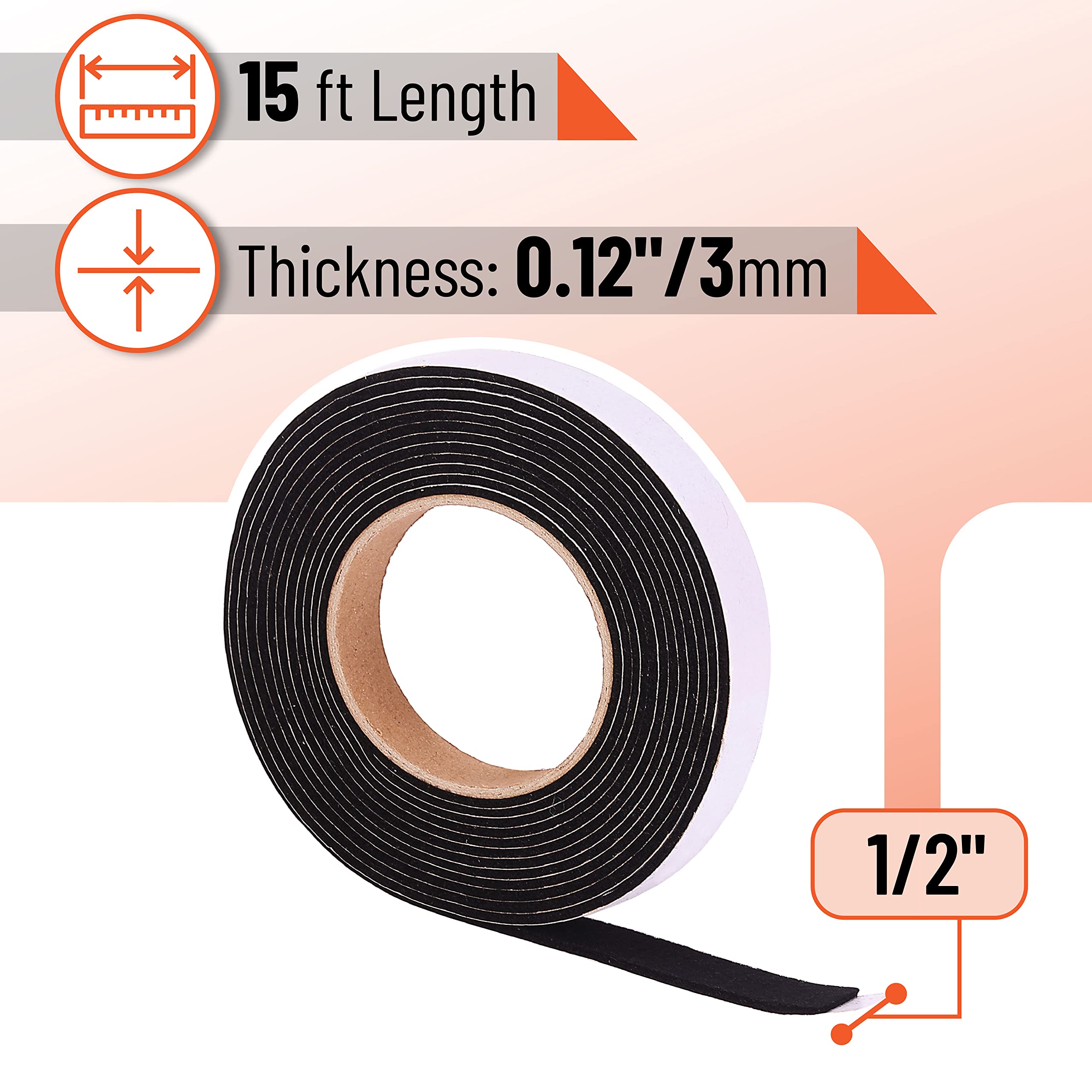 UNCO Smoker Gasket halfinch-wide profile provides a sturdy, precise seal for smoker doors.