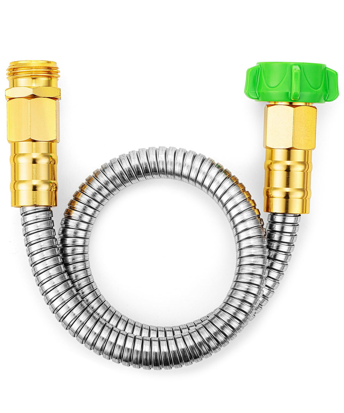 UNCO stainless steel garden hose 2ft compact for tight spaces and quick connections