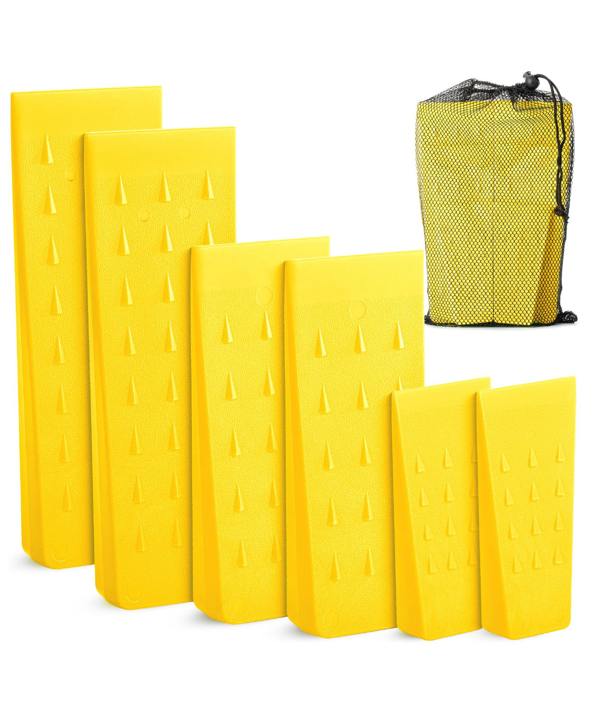 UNCO 5.5-inch tree felling wedge with anti-slip spikes for secure cutting.