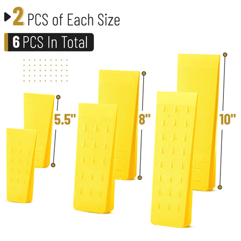 UNCO 8-inch tree felling wedge with anti-slip spikes for reliable grip.