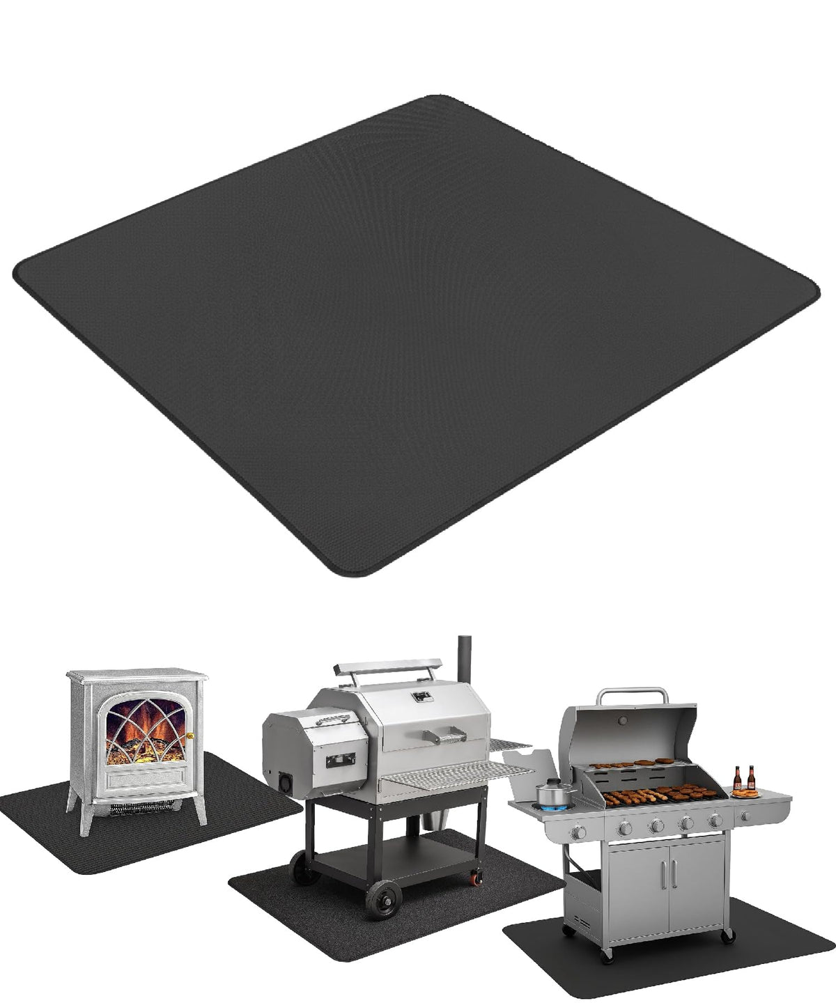 UNCO under grill mat on-deck protects outdoor surfaces from grease