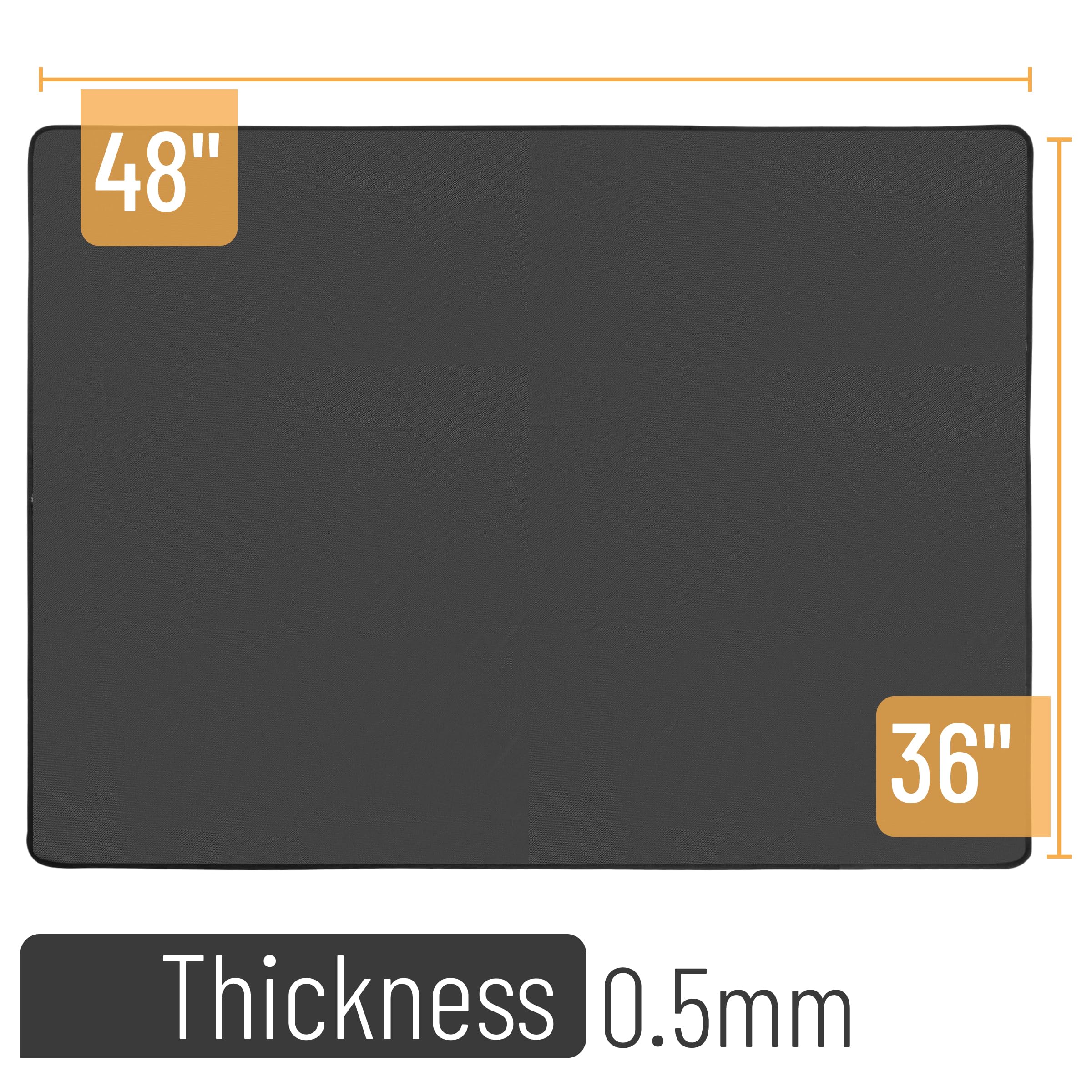 UNCO under grill mat fireproof construction shown for safer outdoor grilling