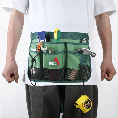 UNCO durable garden belt worn hands-free while weeding and planting.